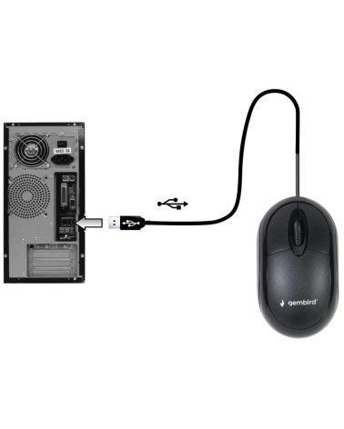 gembird MUS-U-01 Ratón optico con cable USB